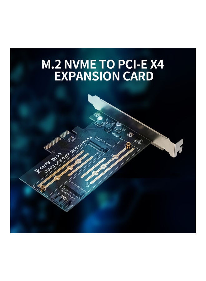 Generic - M.2 NVME To PCI-E X4 Expansion SSD Adapter Card Black - Image 1