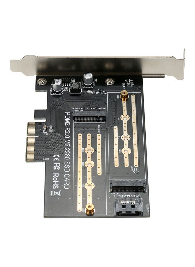 Generic - M.2 NVME To PCI-E X4 Expansion SSD Adapter Card Black - Image 1
