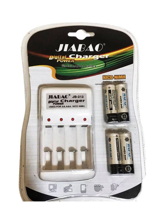 Generic - Battery Charger With 4 Rechargeable Pen Battery Compartment Multicolour - Image 1