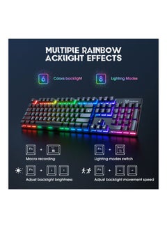 onikuma G27 RGB Gaming Mechanical Keyboard Black  - Image 5
