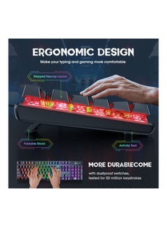 onikuma G27 RGB Gaming Mechanical Keyboard Black  - Image 3