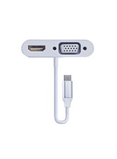 2B Type C Male To Vga - Hdmi White  - Image 1