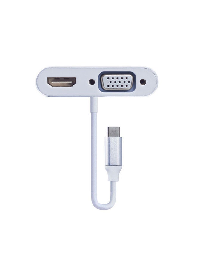 2B Type C Male To Vga - Hdmi White  - Image 1