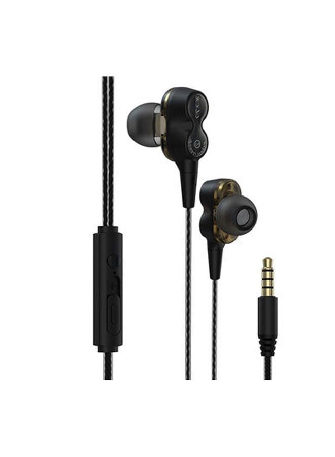 2بي سماعة أذن سلكية من سلسلة ديفيا سمارت بمكبر صوت مزدوج مقاس 3.5 مم لون أسود - Image 1