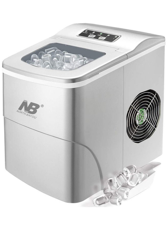 NB NORTH BAYOU - Countertop Ice Maker Machine 0.7 L 100.0 W HZB-12/B Silver - Image 1