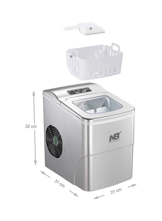 NB NORTH BAYOU - Countertop Ice Maker Machine 0.7 L 100.0 W HZB-12/B Silver - Image 1