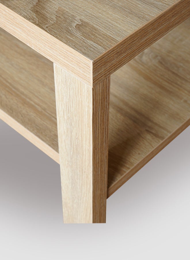 Switch Coffee Table with Storage Shelf - Cabinet For Storage - Used As Coffee Corner And Side Table - Beige 900*550*420mm  - Image 4