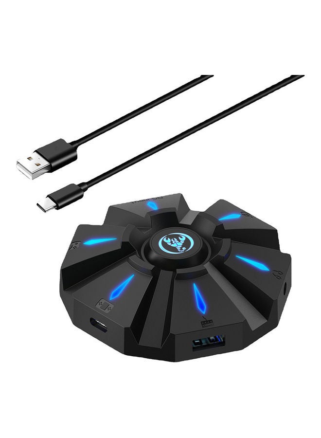 إتش إكس إس جيه محول لوحة مفاتيح وماوس للألعاب طراز P9 أسود - Image 1