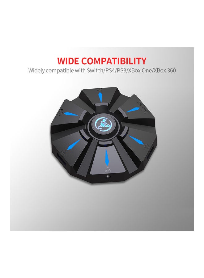 إتش إكس إس جيه محول لوحة مفاتيح وماوس للألعاب طراز P9 أسود - Image 3