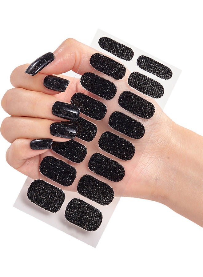 MissTiara 16-Piece Nail Art Sticker Set Black  - Image 1