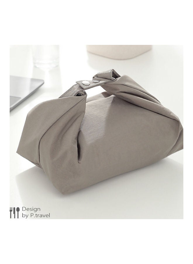 Sharpdo Waterproof Multifunctional Reusable Folding Lunch Bag Grey 22.5x14x13cm  - Image 2