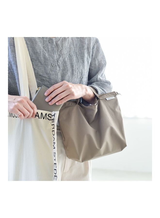 Sharpdo Waterproof Multifunctional Reusable Folding Lunch Bag Grey 22.5x14x13cm  - Image 5