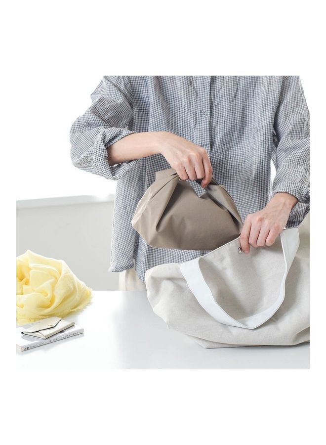 Sharpdo Waterproof Multifunctional Reusable Folding Lunch Bag Grey 22.5x14x13cm  - Image 4
