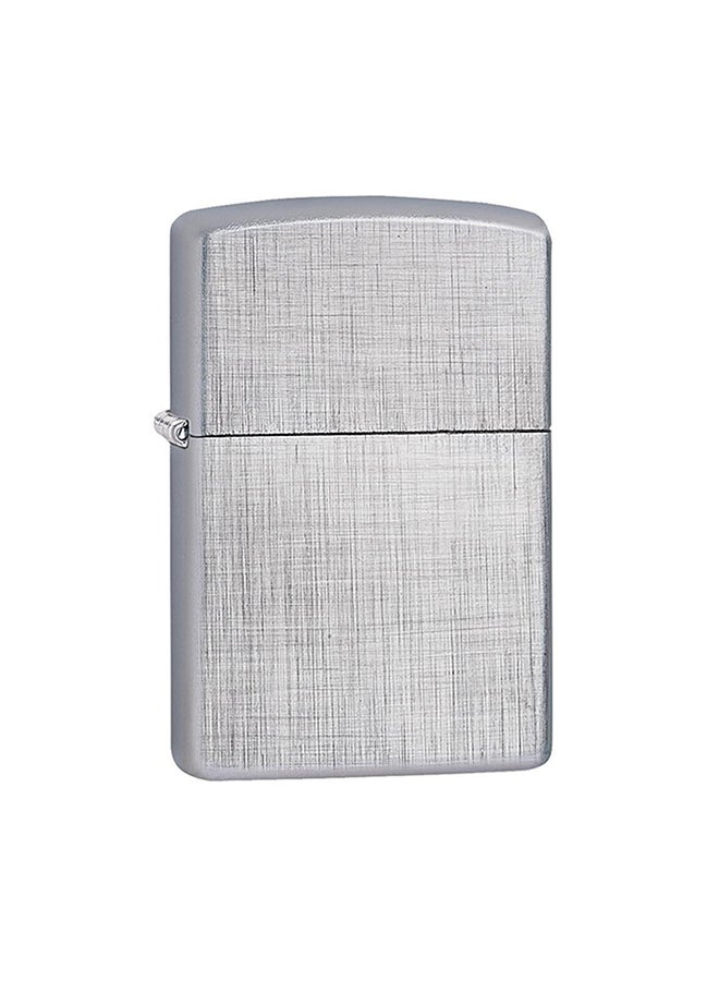 زيبو ولاعة كلاسيكية مقاومة للرياح من الكروم بتصميم نسيج كتاني 2.25بوصة - Image 1