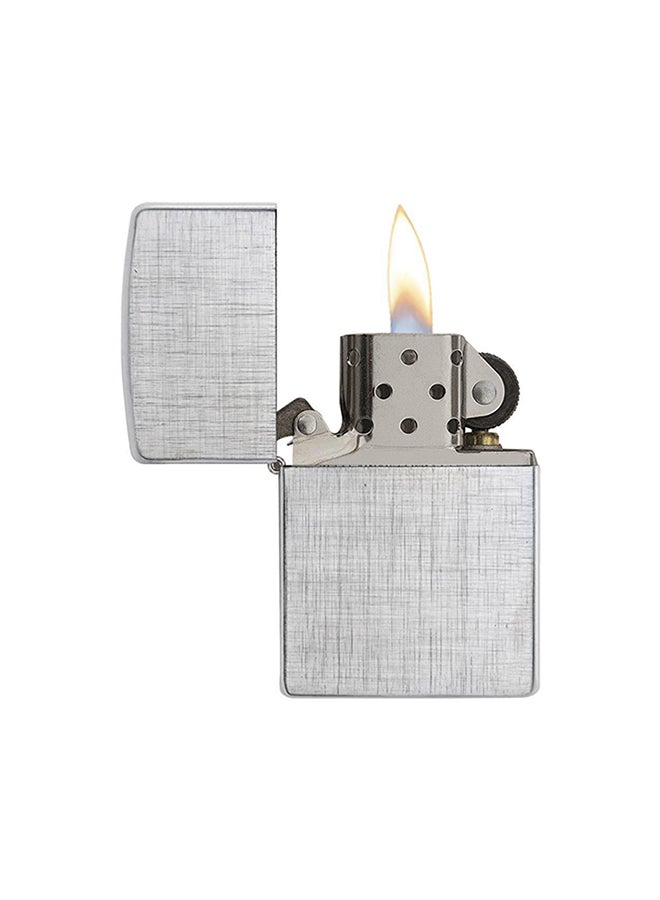 زيبو ولاعة كلاسيكية مقاومة للرياح من الكروم بتصميم نسيج كتاني 2.25بوصة - Image 2