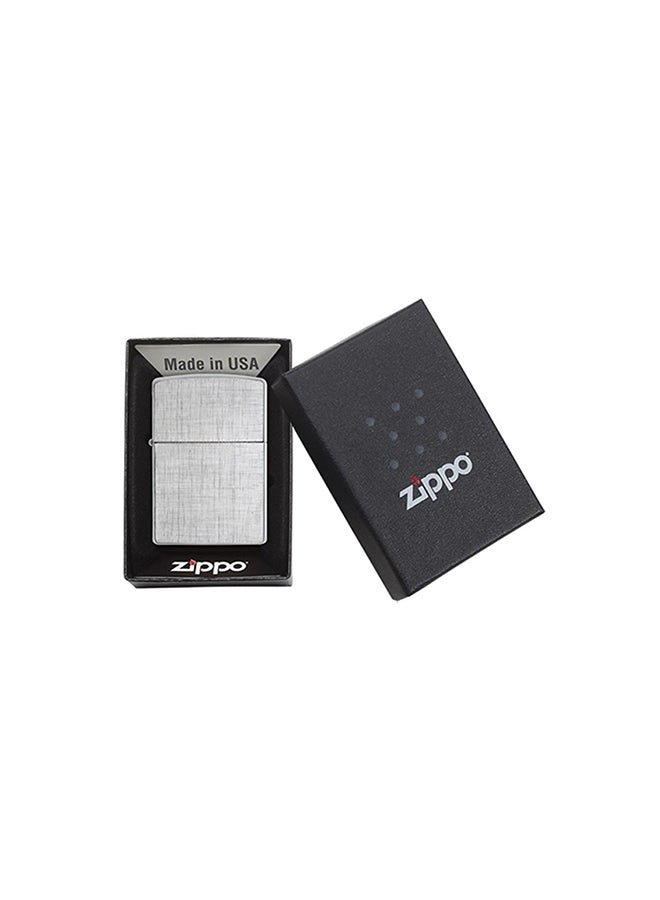 زيبو ولاعة كلاسيكية مقاومة للرياح من الكروم بتصميم نسيج كتاني 2.25بوصة - Image 4