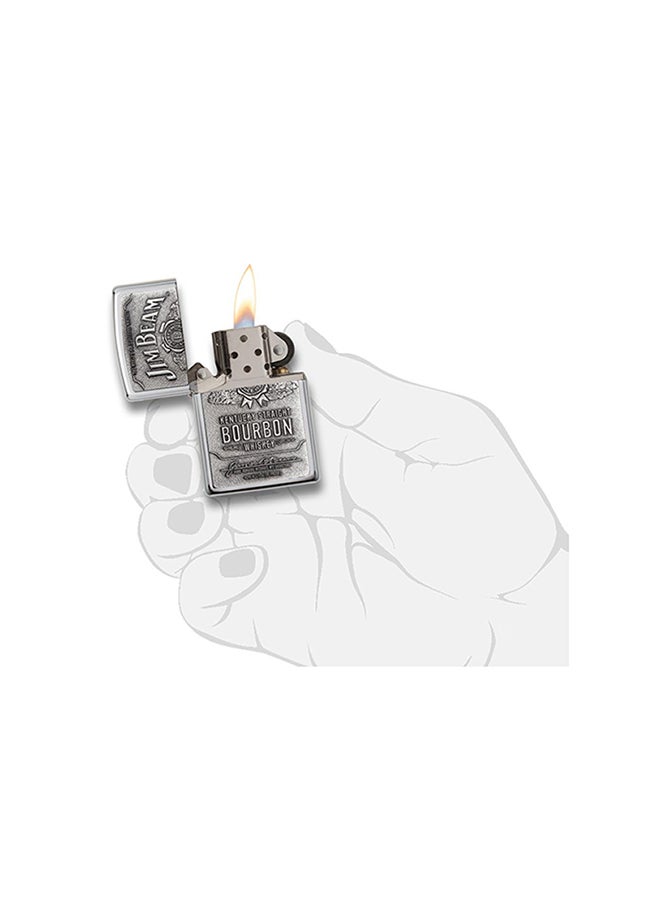 زيبو ولاعة مقاومة للرياح بتصميم كلاسيكي لشعار جيم بيم 2.25بوصة - Image 3