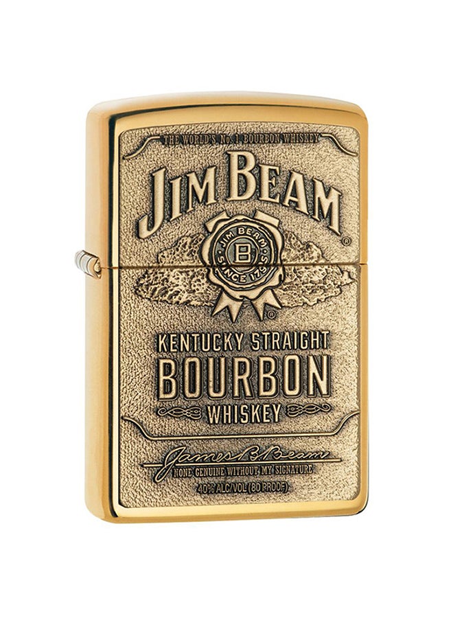 Zippo Jim Beam Bourbon Emblem Brass Lighter 2.25inch - Image 1