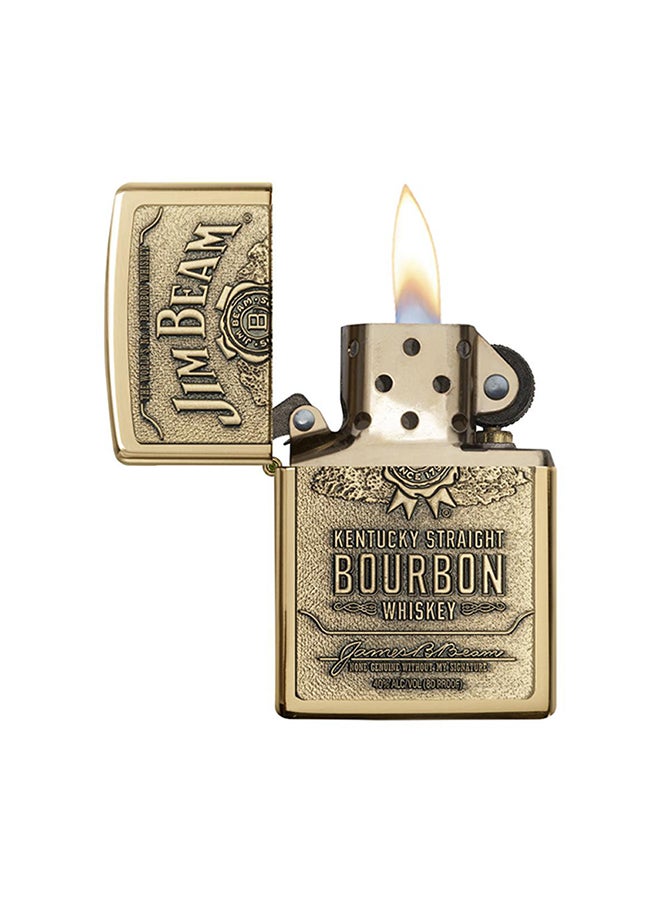 Zippo Jim Beam Bourbon Emblem Brass Lighter 2.25inch - Image 2
