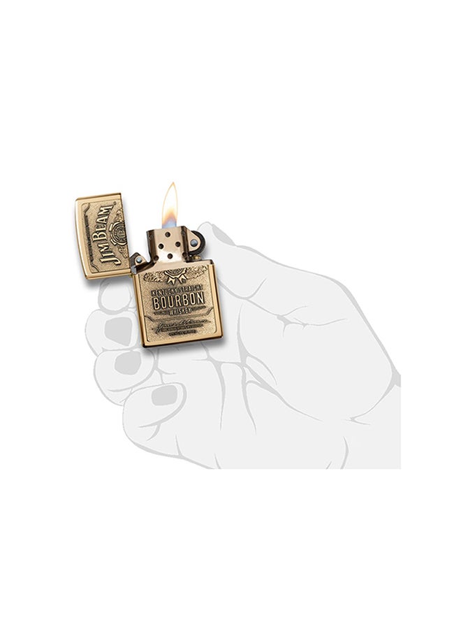 Zippo Jim Beam Bourbon Emblem Brass Lighter 2.25inch - Image 3