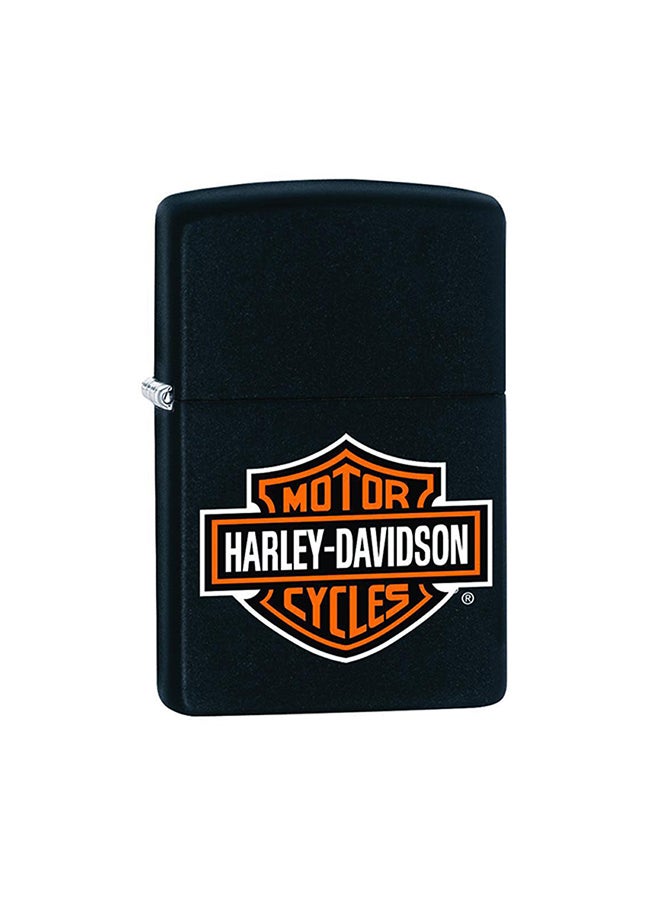 زيبو ولاعة مقاومة للرياح بتصميم شعار هارلي ديفيدسون الكلاسيكي بلون أسود مطفأ 2.25بوصة - Image 1
