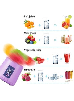 abyss Portable Mini Blender 380.0 ml 3.7 W Portable Blender Smoothie Juicer Cup Blue/Clear  - Image 3