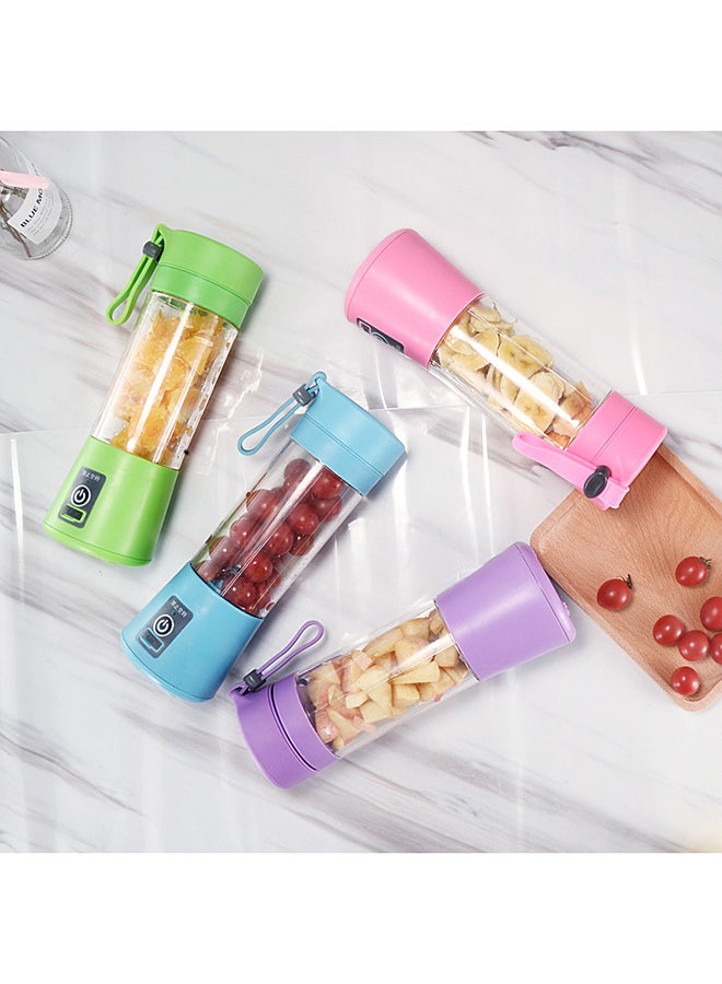 Portable Mini Blender 380.0 ml 3.7 W Portable Blender Smoothie Juicer Cup Blue/Clear