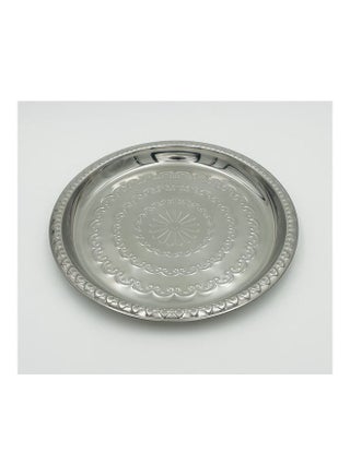 Round Serving Tray Silver 50cm - v1628517436/N49945010A_1