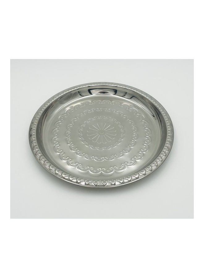 Round Serving Tray Silver 50cm