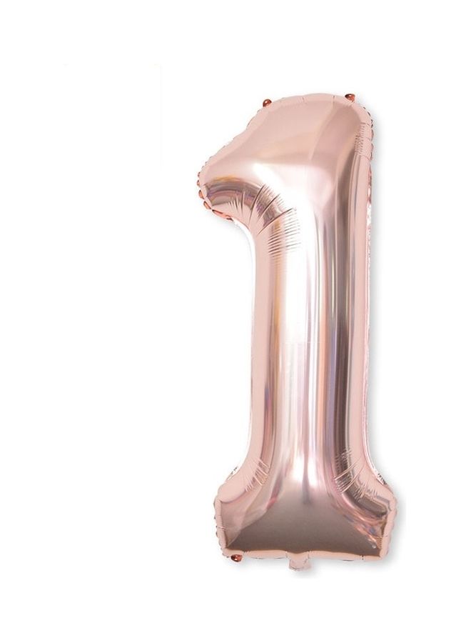 Generic 2-Piece Number 1 Shaped Party Decorated Aluminum Balloon  - Image 1