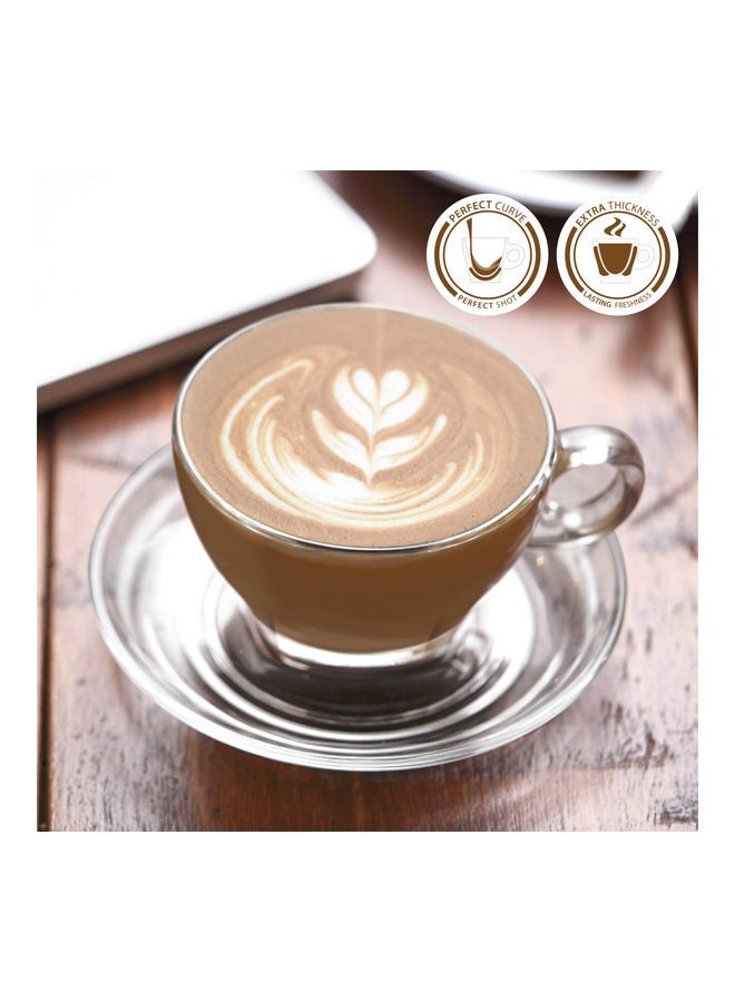 Ocean 6-piece Caffe Latte Cup And Saucer Clear 260ml - Image 5