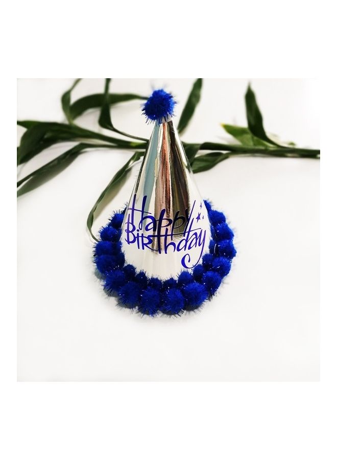 2-Piece Birthday Party Hair Ball Pointed Hat Set 