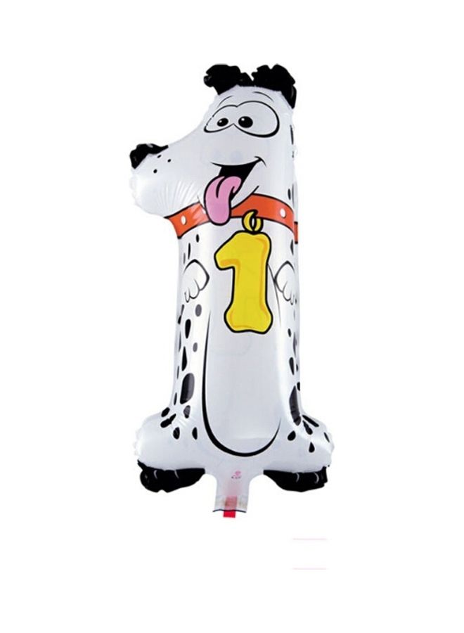 3-Piece Number 1 Shaped Cartoon Party Decorated Aluminum Balloon 