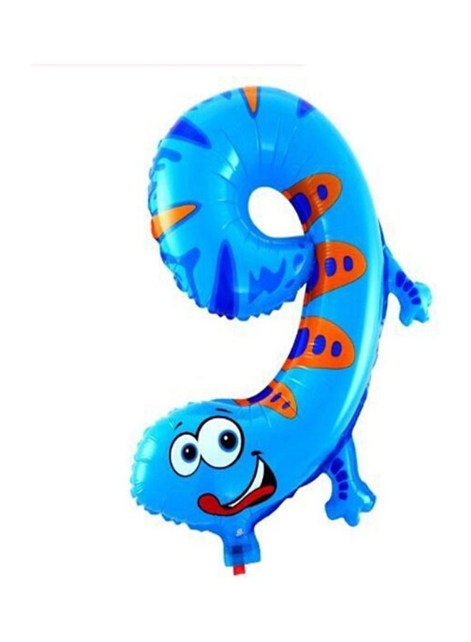 3-Piece Number 9 Shaped Cartoon Party Decorated Aluminum Balloon 