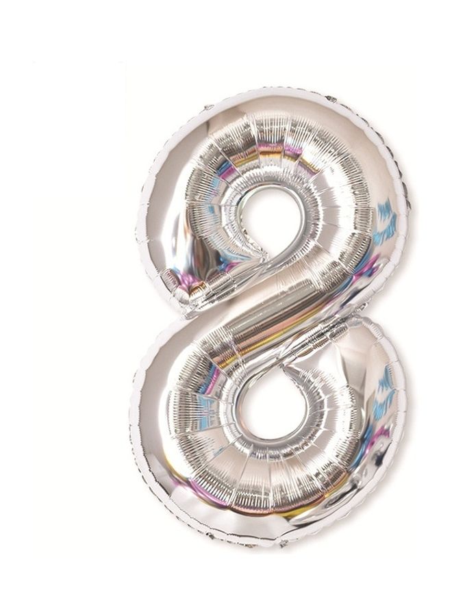 2-Piece Number 8 Shaped Party Decorated Aluminum Balloon 