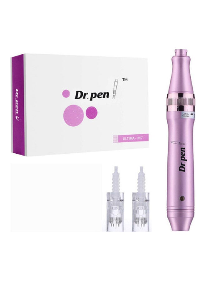 Ultima M7 Derma Pen With 2 Needle Cartridges Purple/White - v1628530829/N49946336A_2