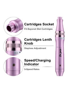 Dr.pen Ultima M7 Derma Pen With 2 Needle Cartridges Purple/White  - Image 3