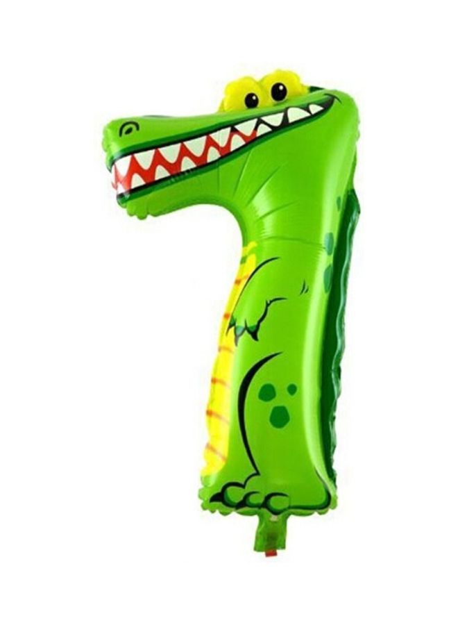3-Piece Number 7 Shaped Cartoon Party Decorated Aluminum Balloon 