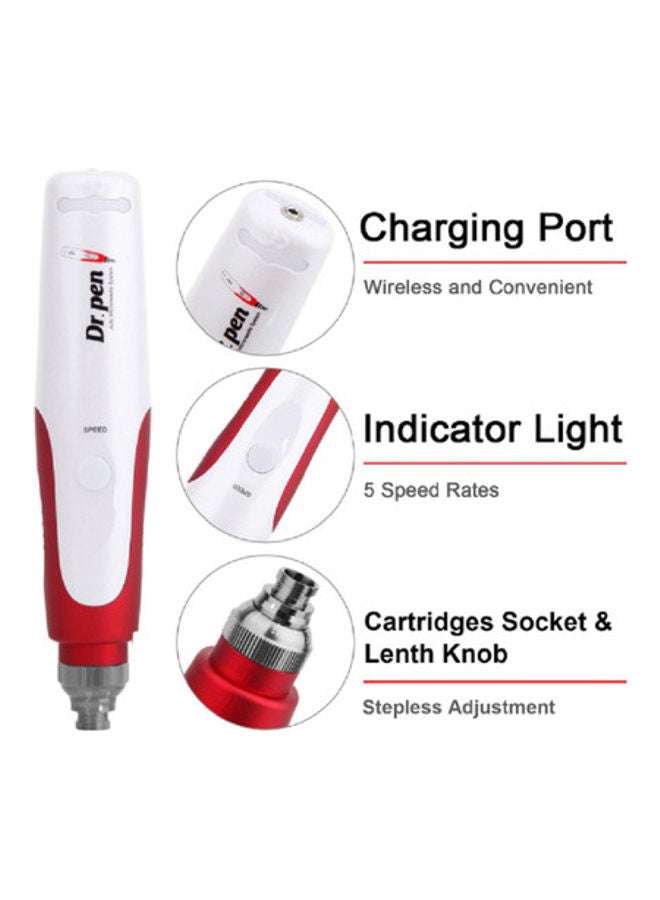 Dr.pen - Ultima N2 Derma Pen With 2 Needle Cartridges White/Red - Image 1