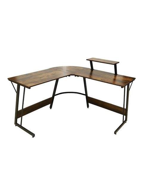 L-Shaped Computer Desk Table Brown 130x95x130cm