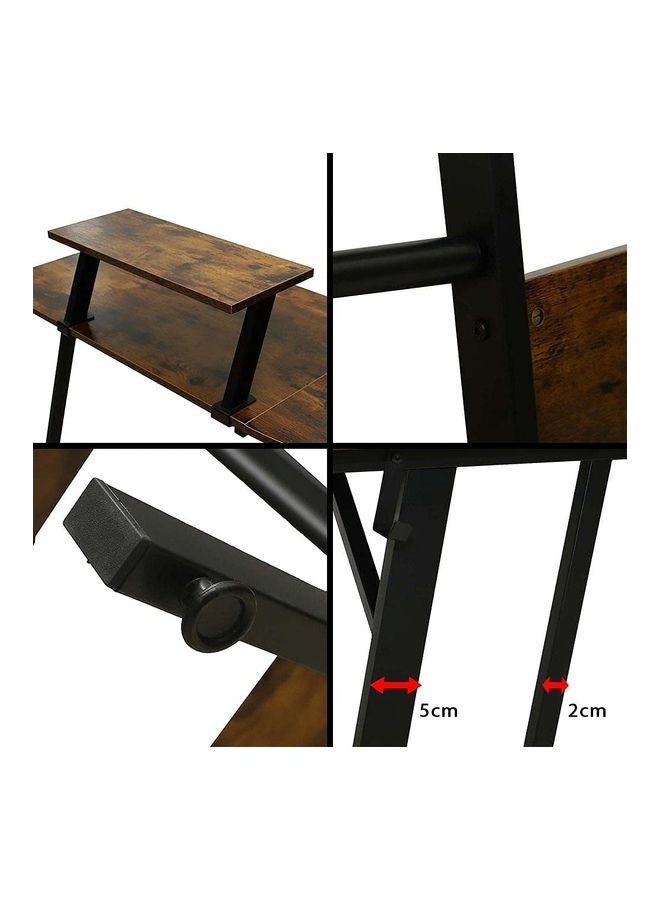 Yatai - L-Shaped Computer Desk Table Brown 130x95x130cm - Image 1