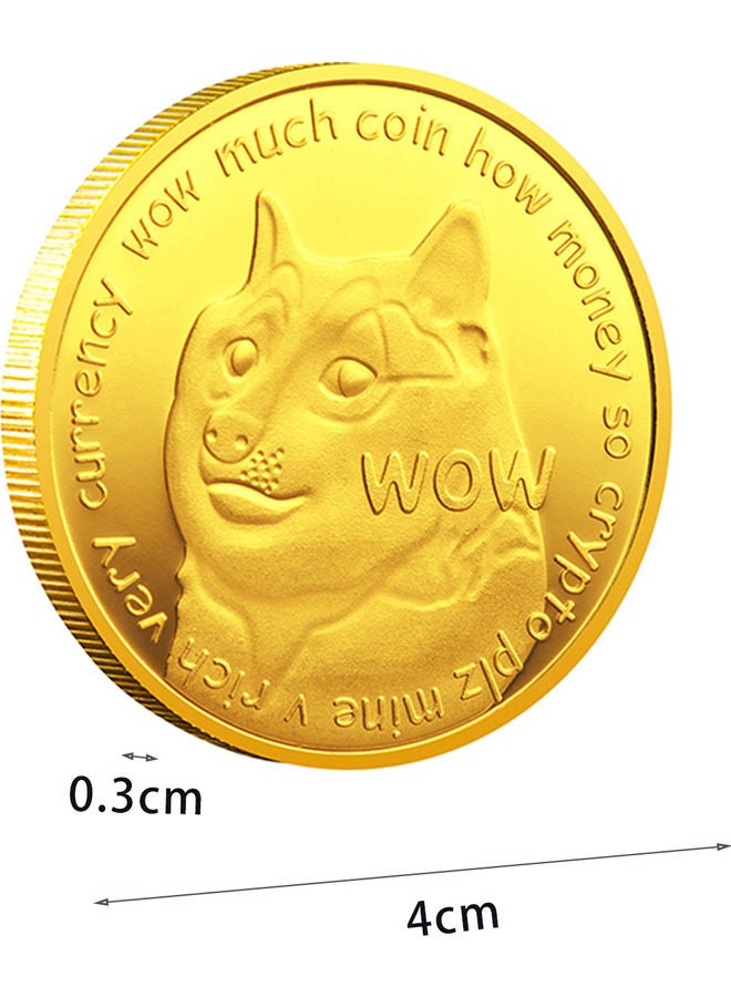Adorable Dog Pattern Memorable Collectible Coin Golden 4x4x0.3cm - Image 3