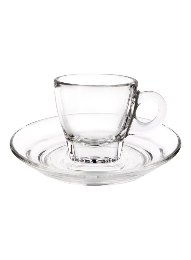 Ocean - 6-Piece Caffe Espressco Cup And Saucer Clear 70ml - Image 1