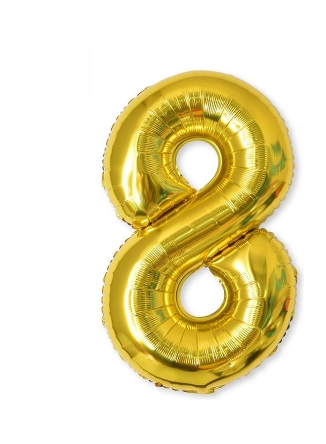 2-Piece Number 8 Shaped Party Decorated Aluminum Balloon  - Image 1