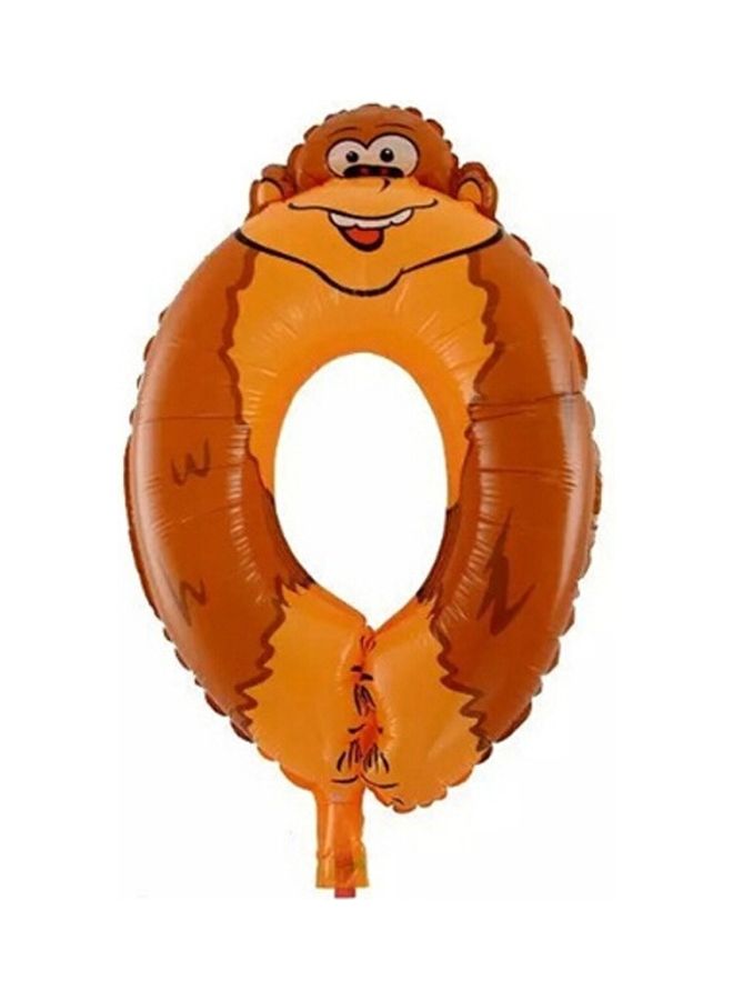 3-Piece Number 0 Shaped Cartoon Party Decorated Aluminum Balloon 