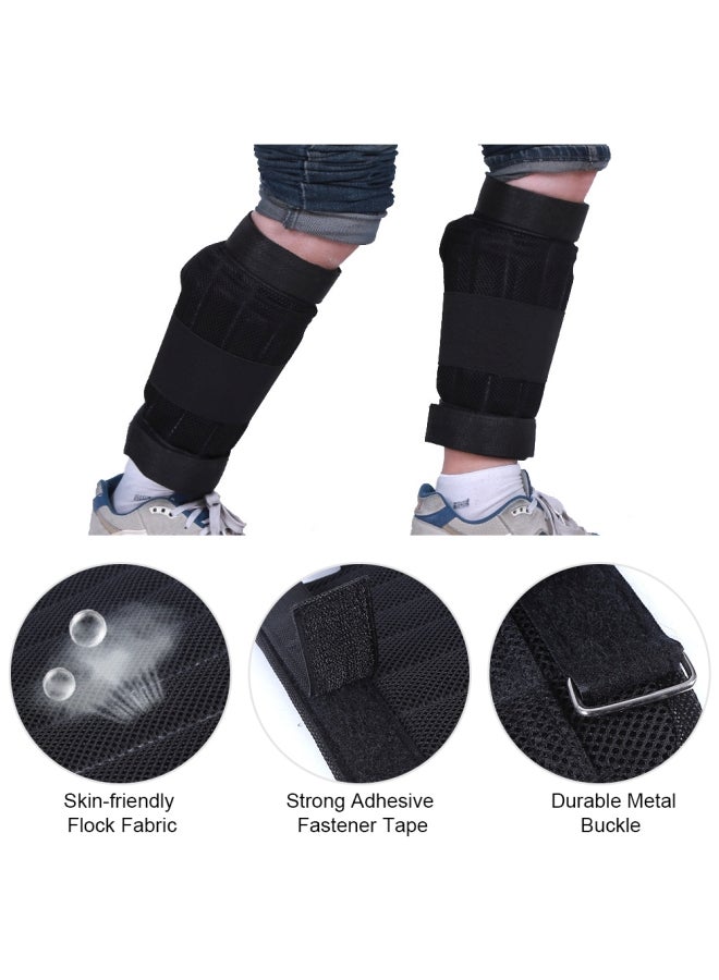 Generic 2-Piece Adjustable Ankle Weighted Exercise Leg With Detachable Steel Plates 35.00X2.00X28.00cm - Image 2