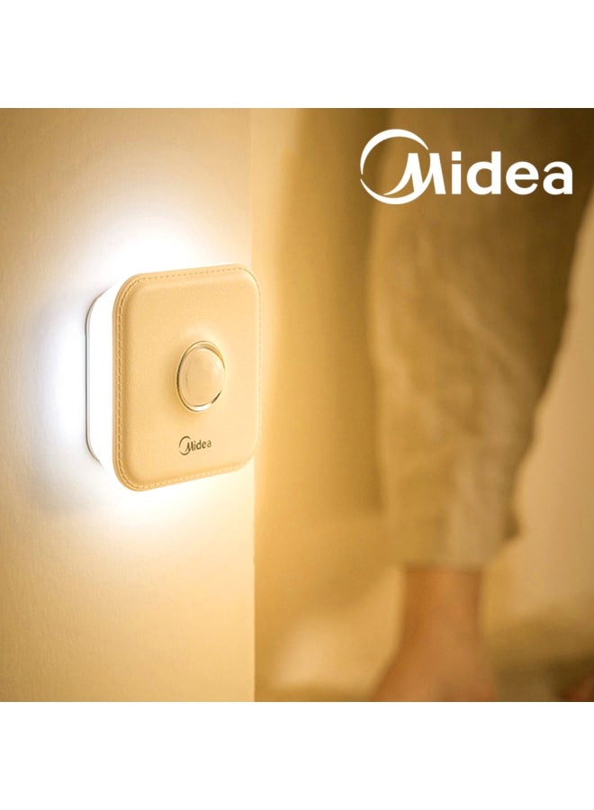 مديا مصباح ليلي LED لاسلكي قابل للشحن ومزود بجهاز استشعار حركي أبيض دافئ - Image 1