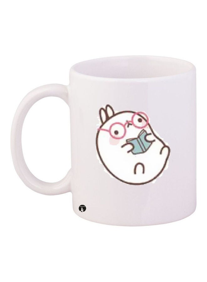 Printed Ceramic Coffee Mug White