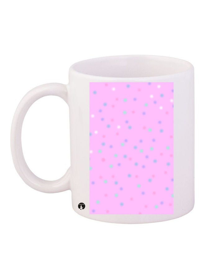 BP Printed Ceramic Coffee Mug White/Pink