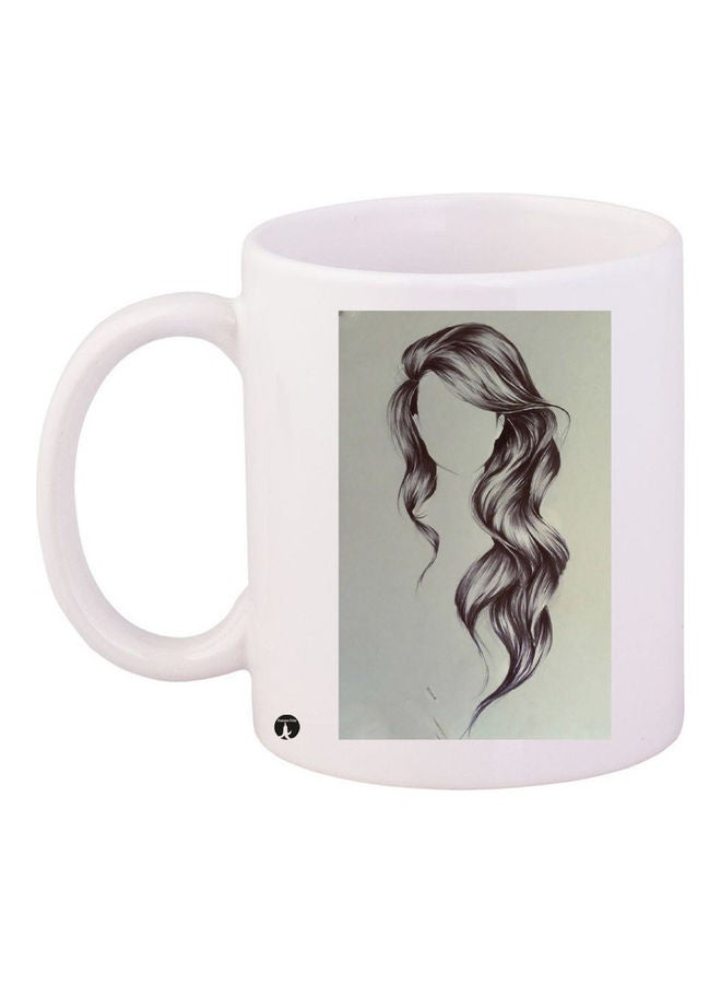 Printed Coffee Mug Grey/Black